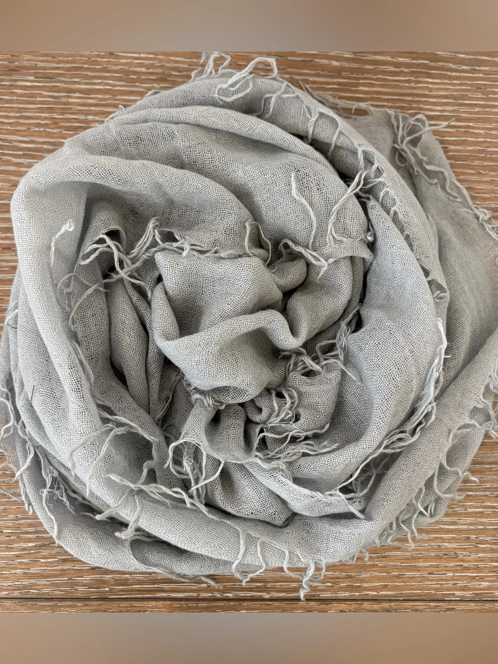 EUC Chan Luu Silver / Gray Cashmere And Silk Scarf